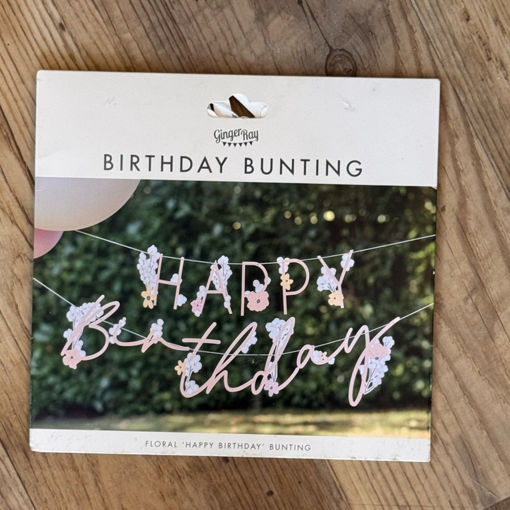 Ginger Ray Floral Happy BirthdayBunting Banner